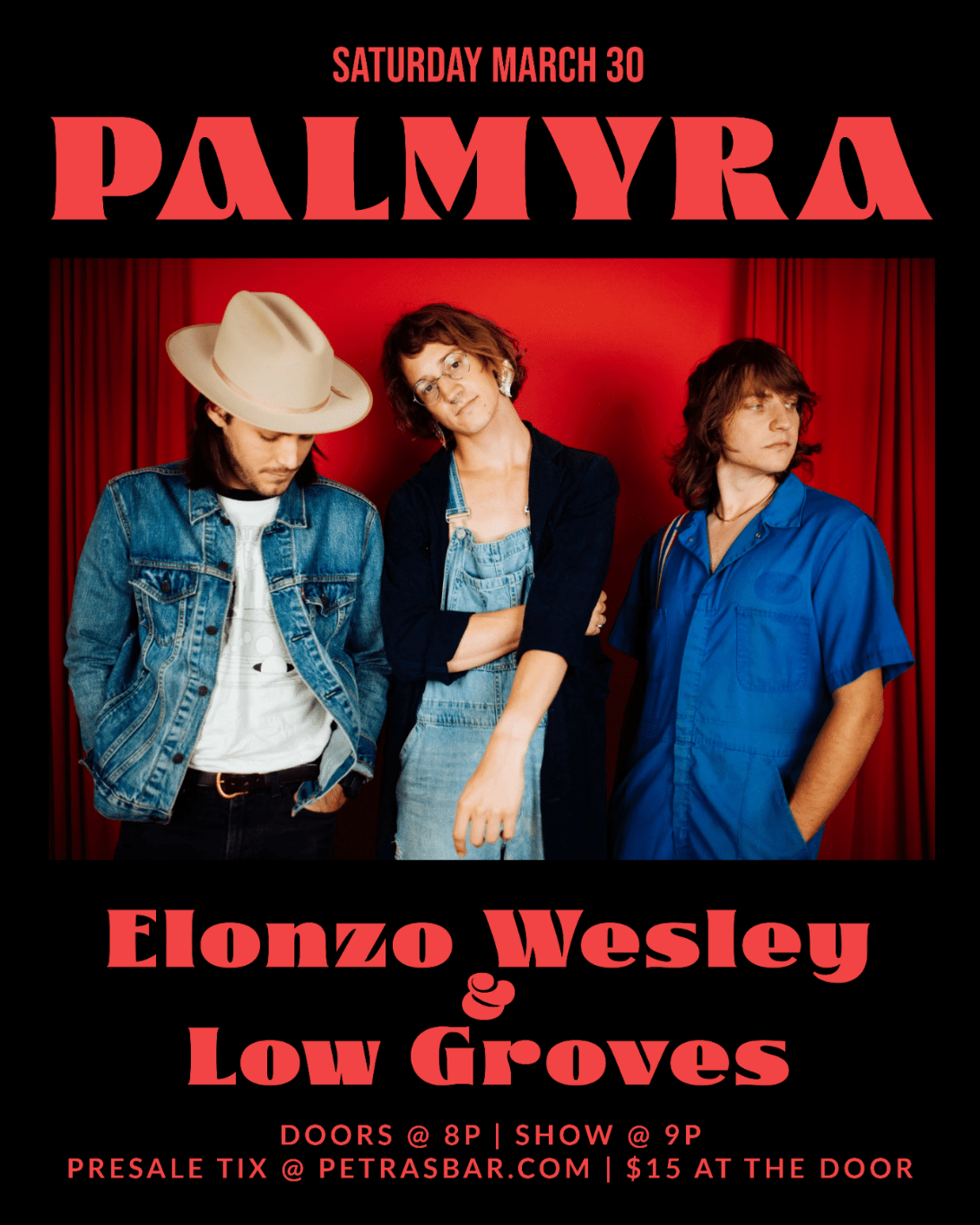 Charlotte NC! March 30th with Palmyra and Low Groves.